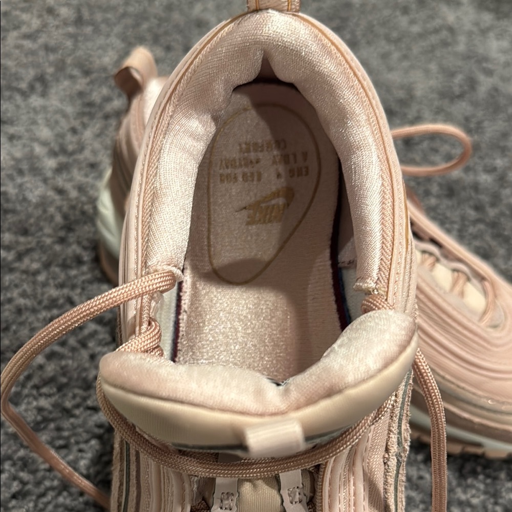 Womens Nike Air Max 97 SE Particle Beige Metallic Pink Bronze Size 8 • EUC - Picture 9 of 10